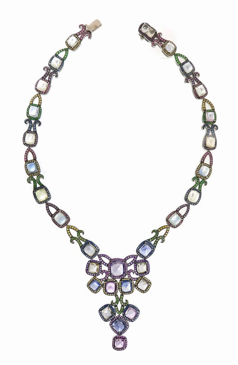 Burmese Sugarloaf Sapphire Necklace