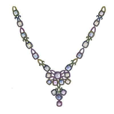 Burmese Sugarloaf Sapphire Necklace - zahirafinejewellery.