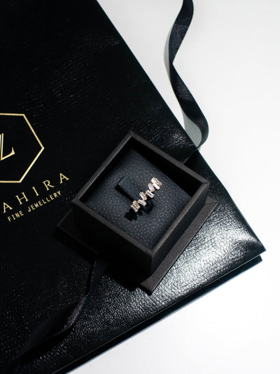 Scattered Diamond Baguette Ring