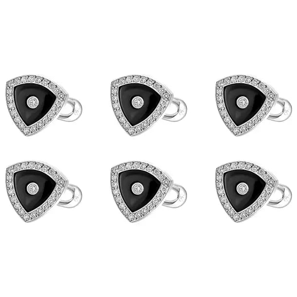 Black Onyx and Diamond Shirt Buttons