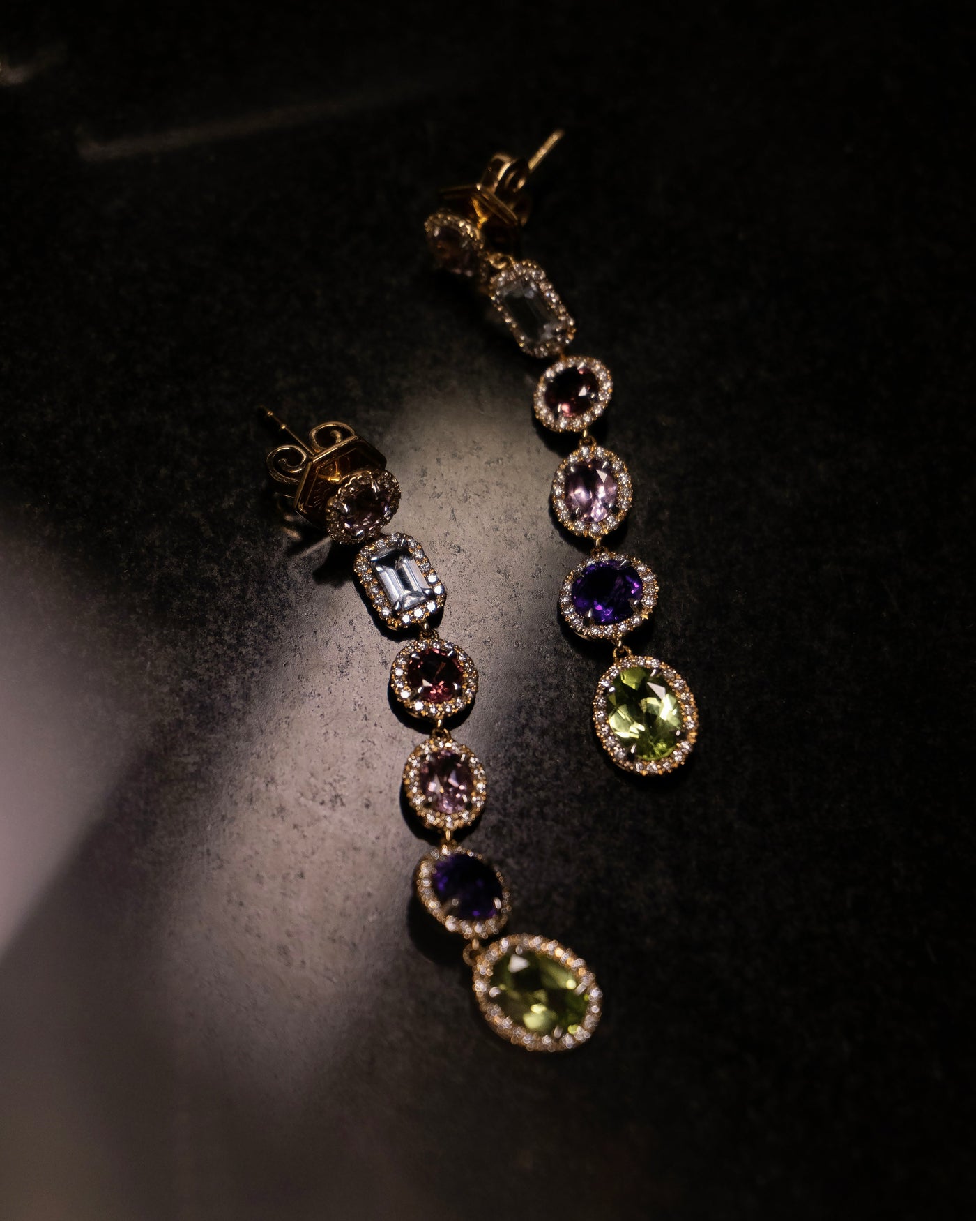 Multi Colored Gemstone Earrings