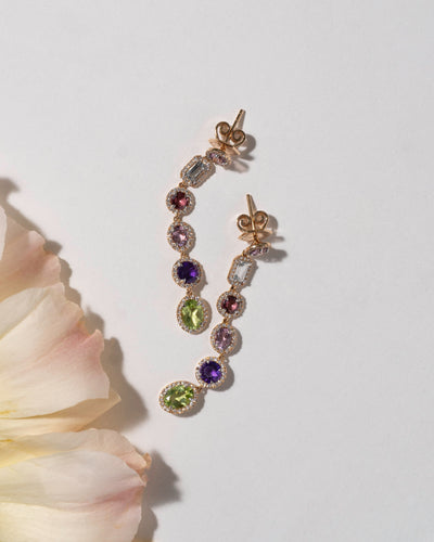Multi Colored Gemstone Earrings