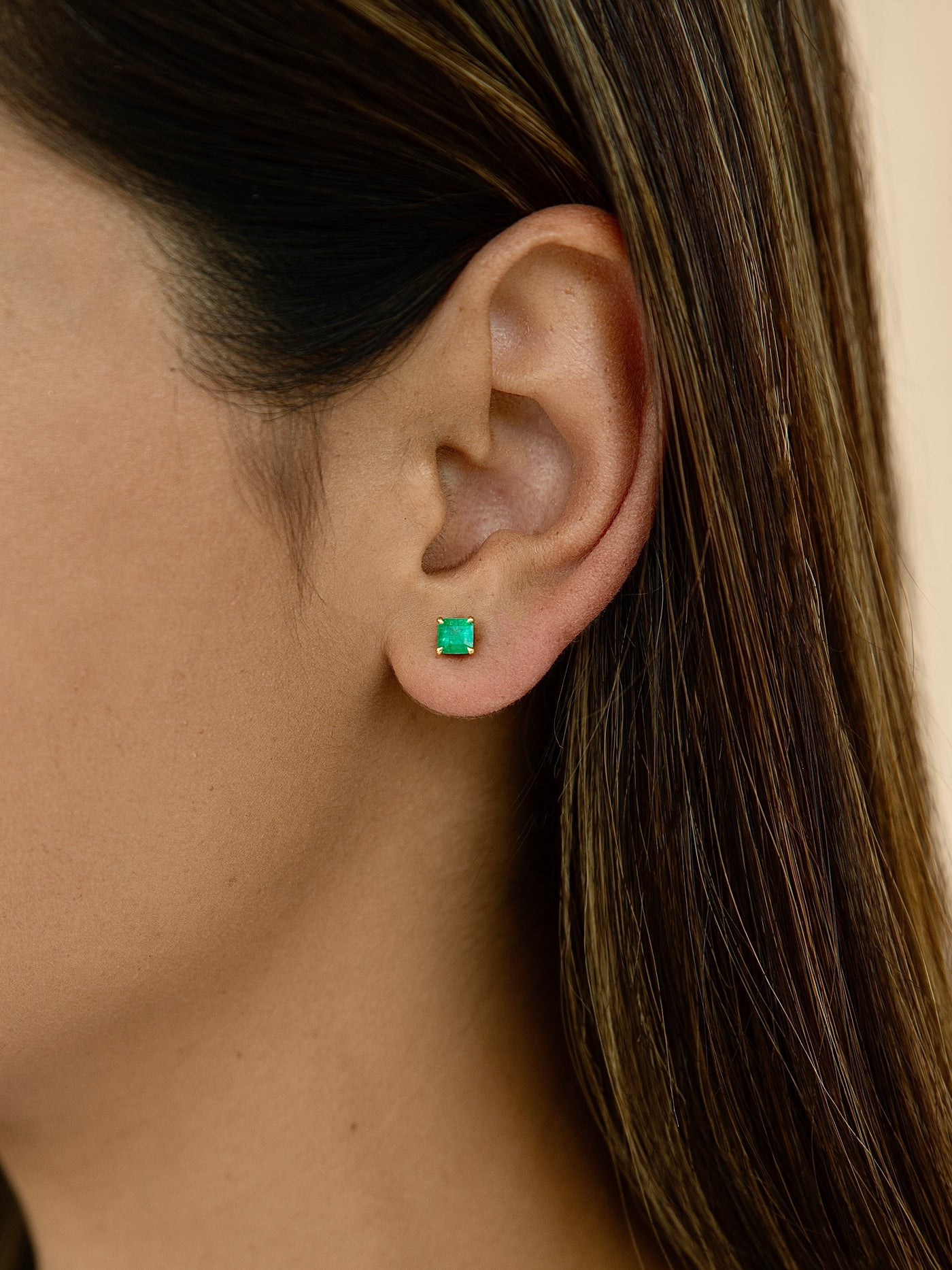 Columbian Emerald Studs