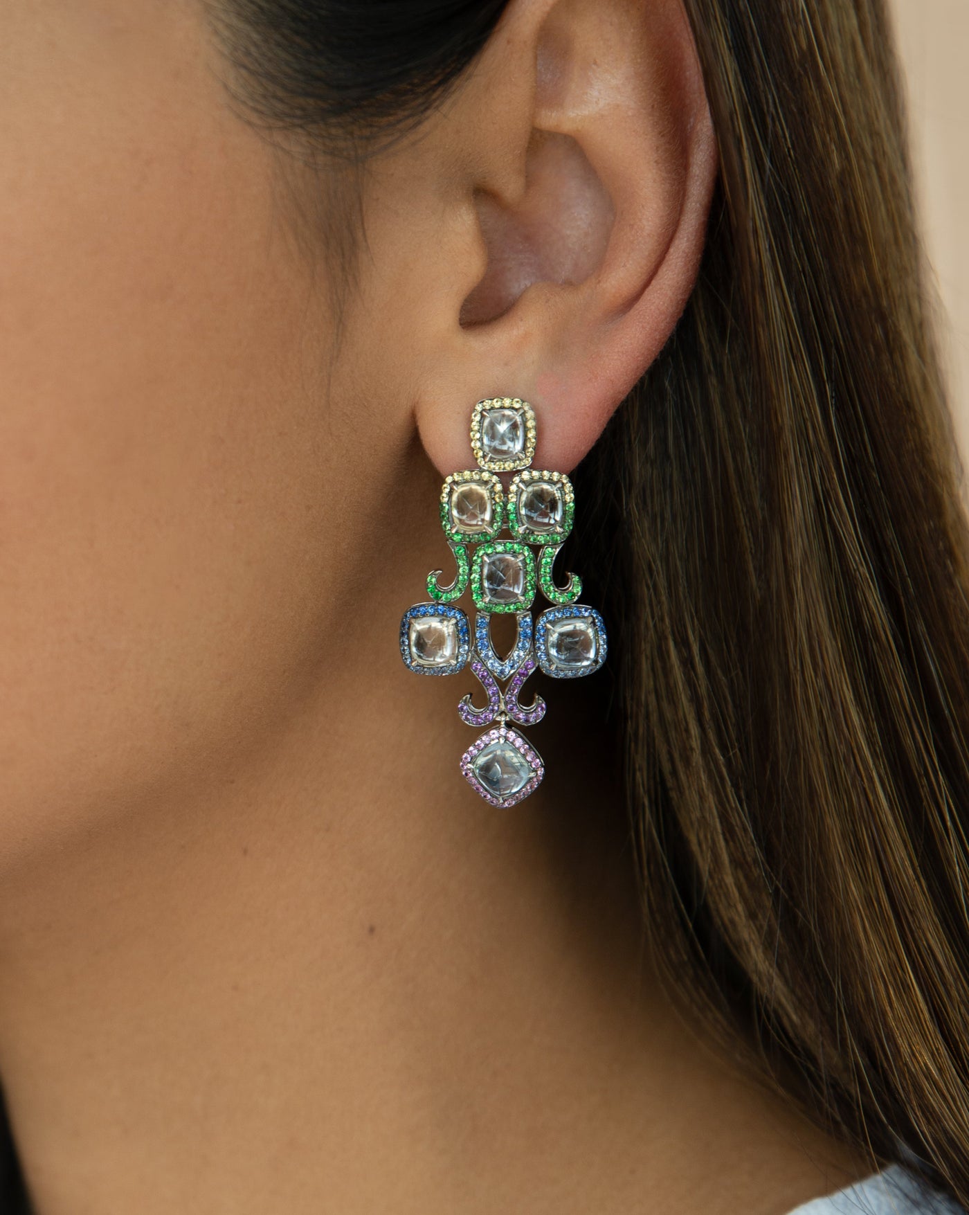 Burmese Sugarloaf Sapphire Earrings