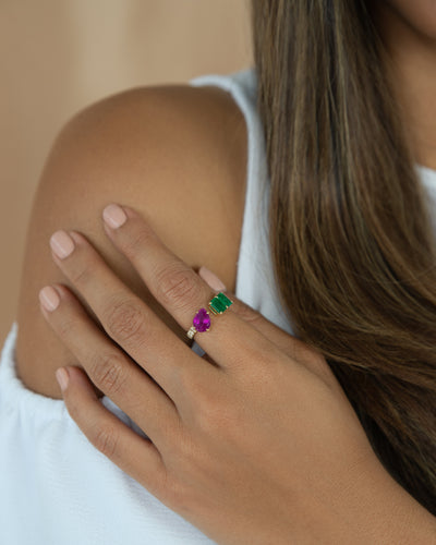 Emerald and Ruby Ring