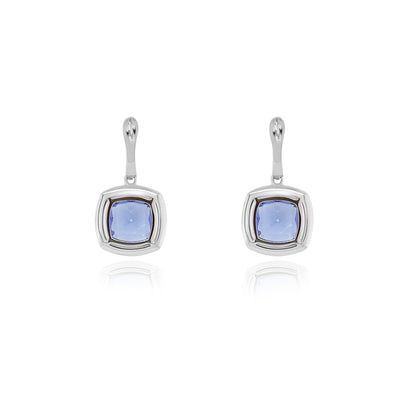 Tanzanite and Diamond Halo Earrings