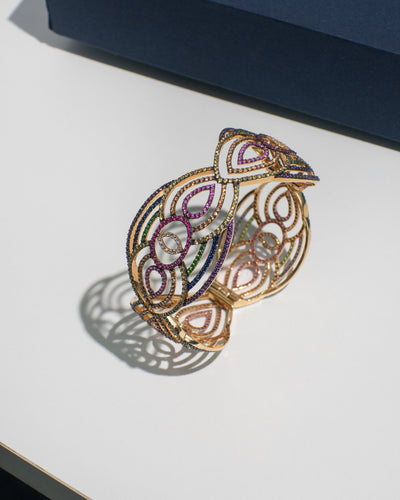 Multi-Colored Sapphire, Ruby, Tsavorite Cuff