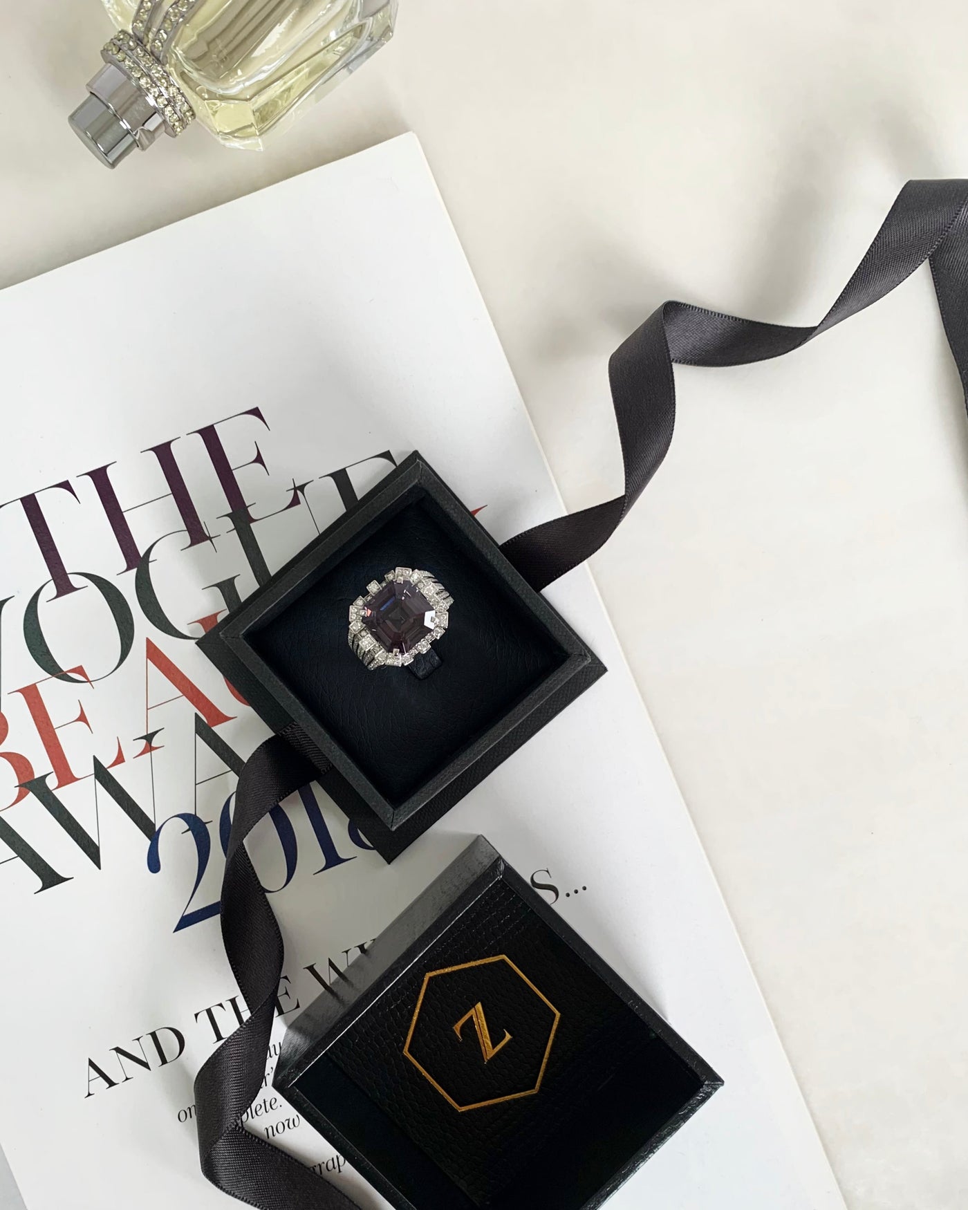 Spinel & Diamond Tower Ring