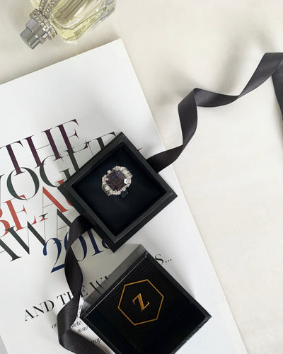 Spinel & Diamond Tower Ring