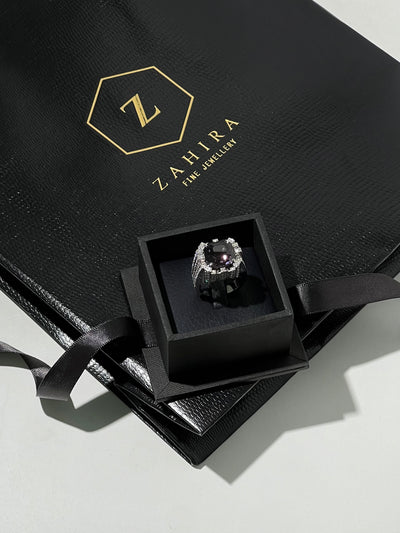 Spinel & Diamond Tower Ring