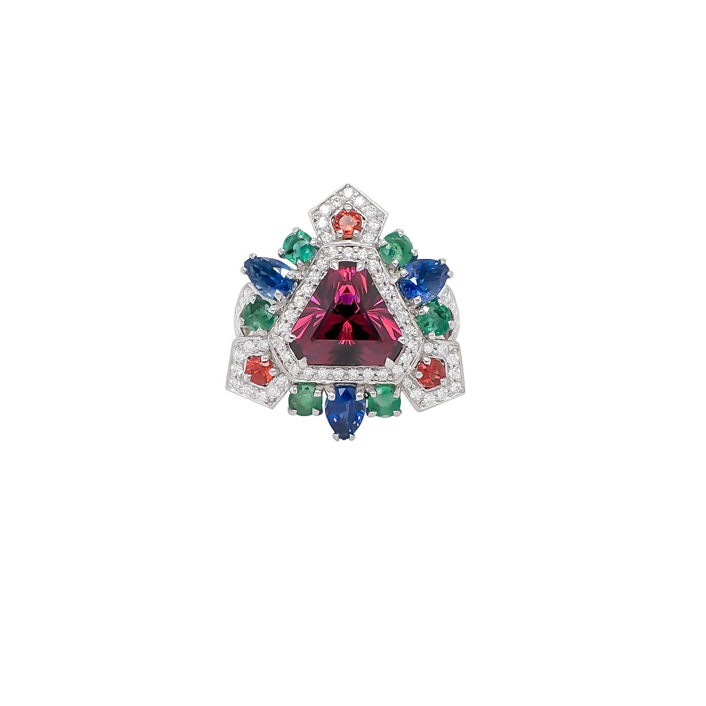 Rhodolite & Multi-Gemstone Ring