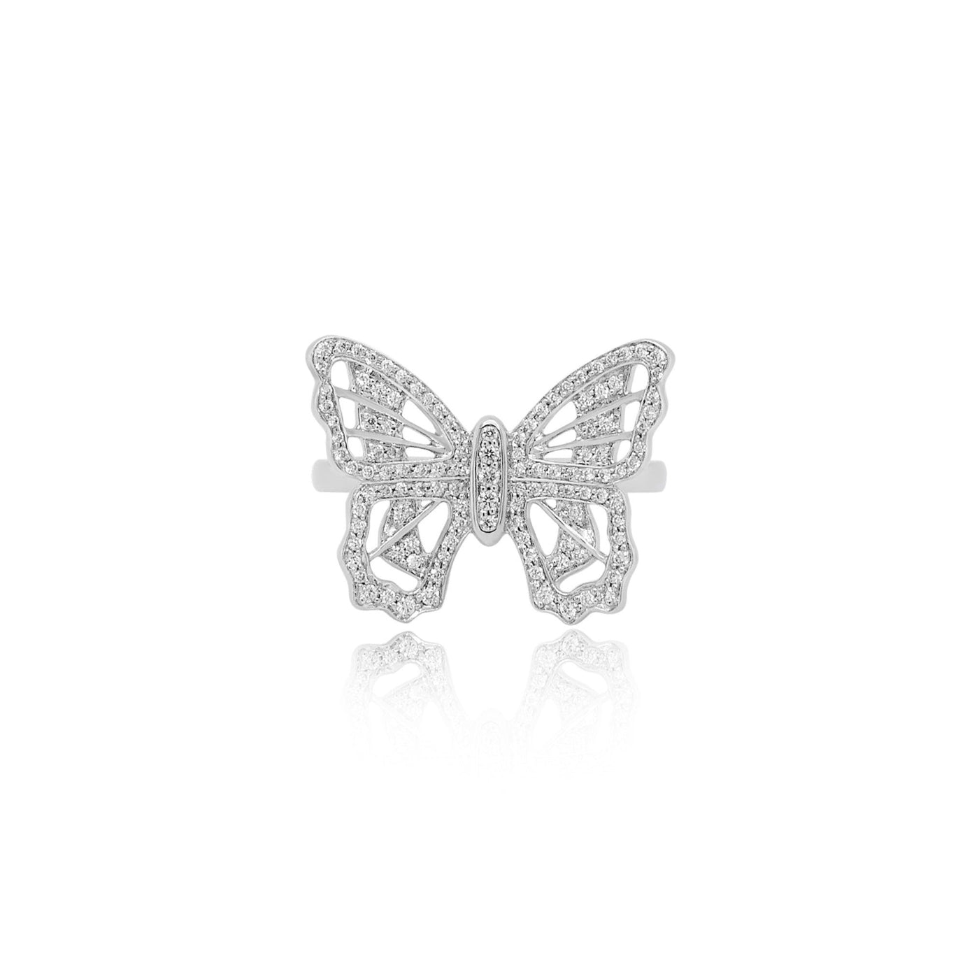 Pave'd Diamond Butterly Ring
