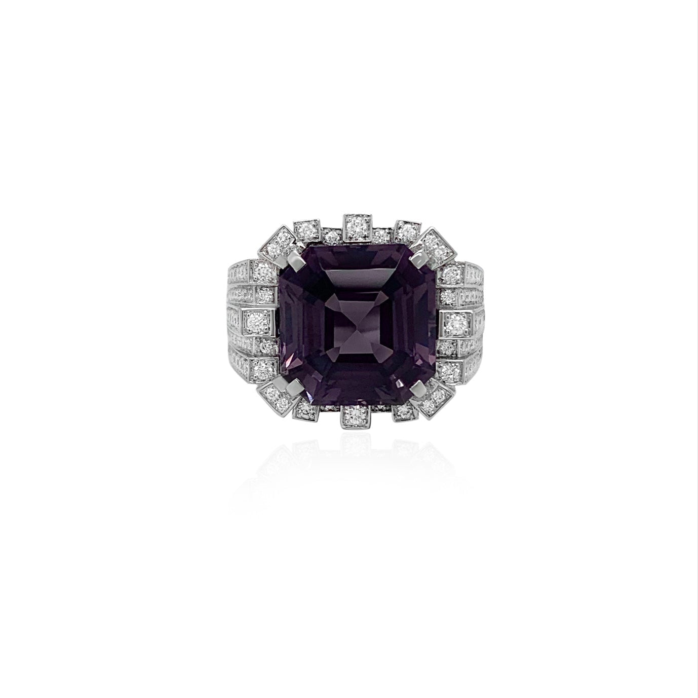 Spinel & Diamond Tower Ring