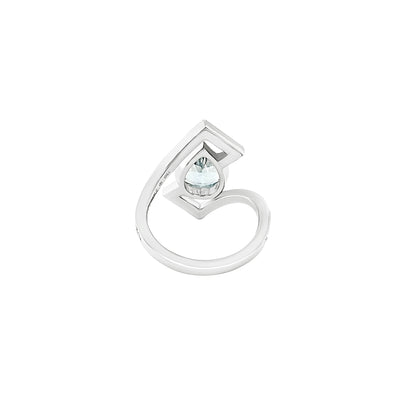Aquamarine and Diamond Ring