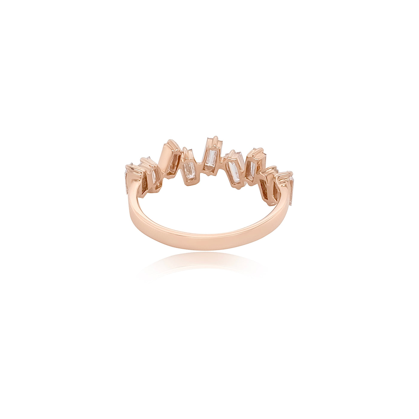 Scattered Diamond Baguette Ring