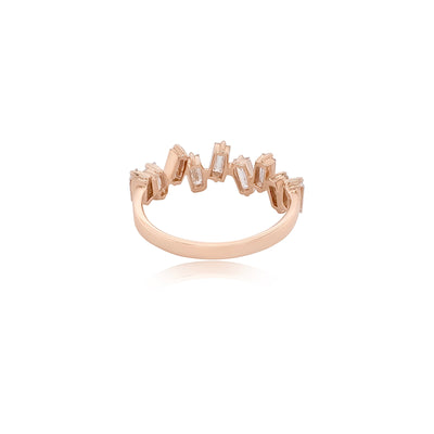 Scattered Diamond Baguette Ring