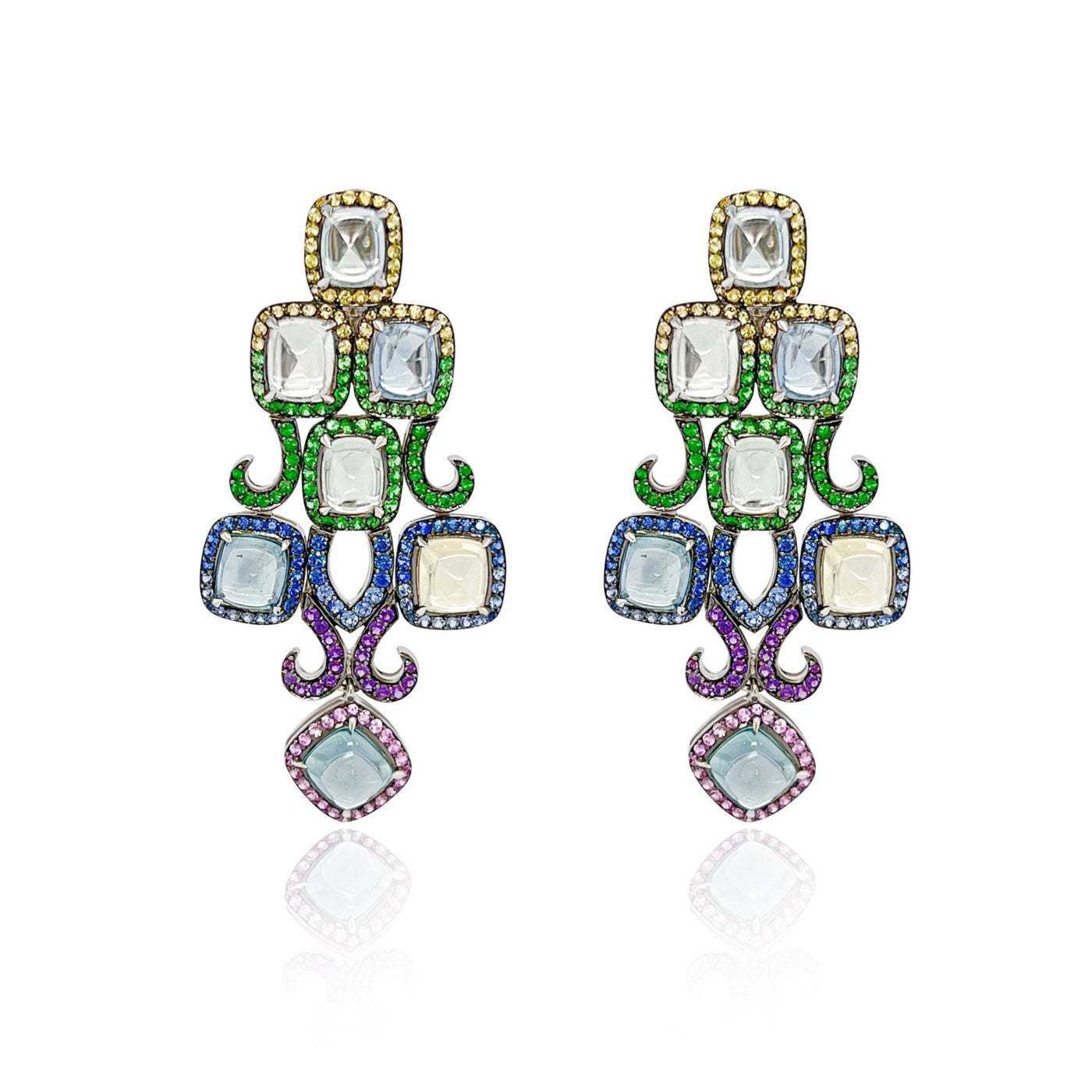 Burmese Sugarloaf Sapphire Earrings