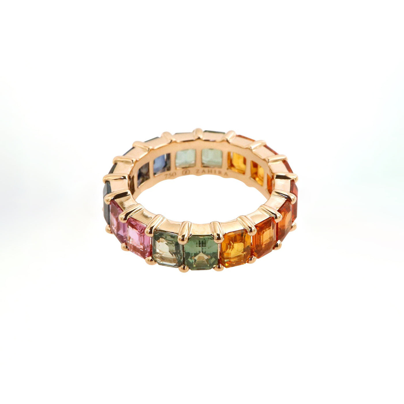 Sapphire Rainbow Ring Eternity Band