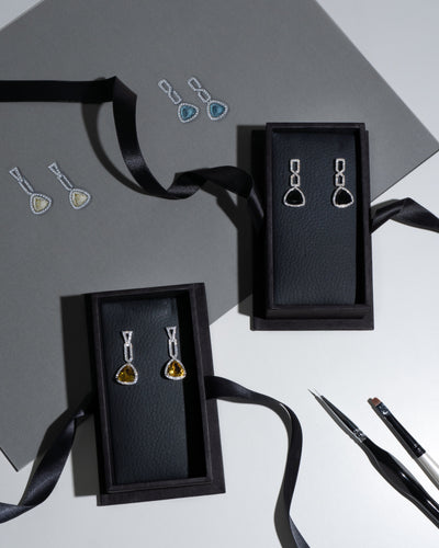 Black Onyx and Diamond Dangle Earrings