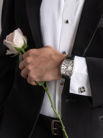 Black Onyx and Diamond Baguette Cufflinks