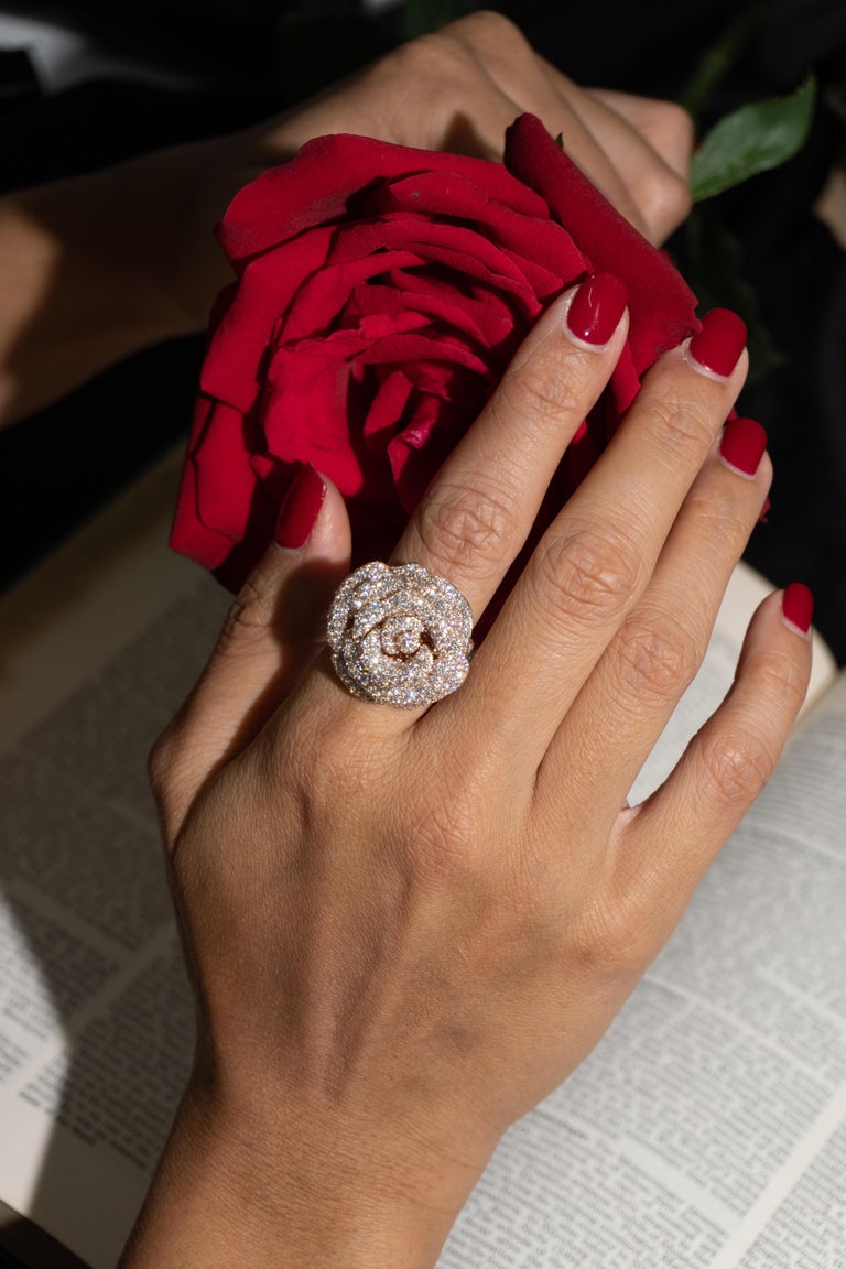 Diamond Pavé  Rose Ring