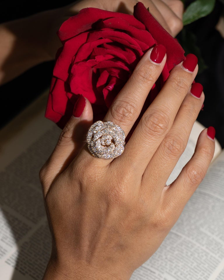 Diamond Pavé  Rose Ring