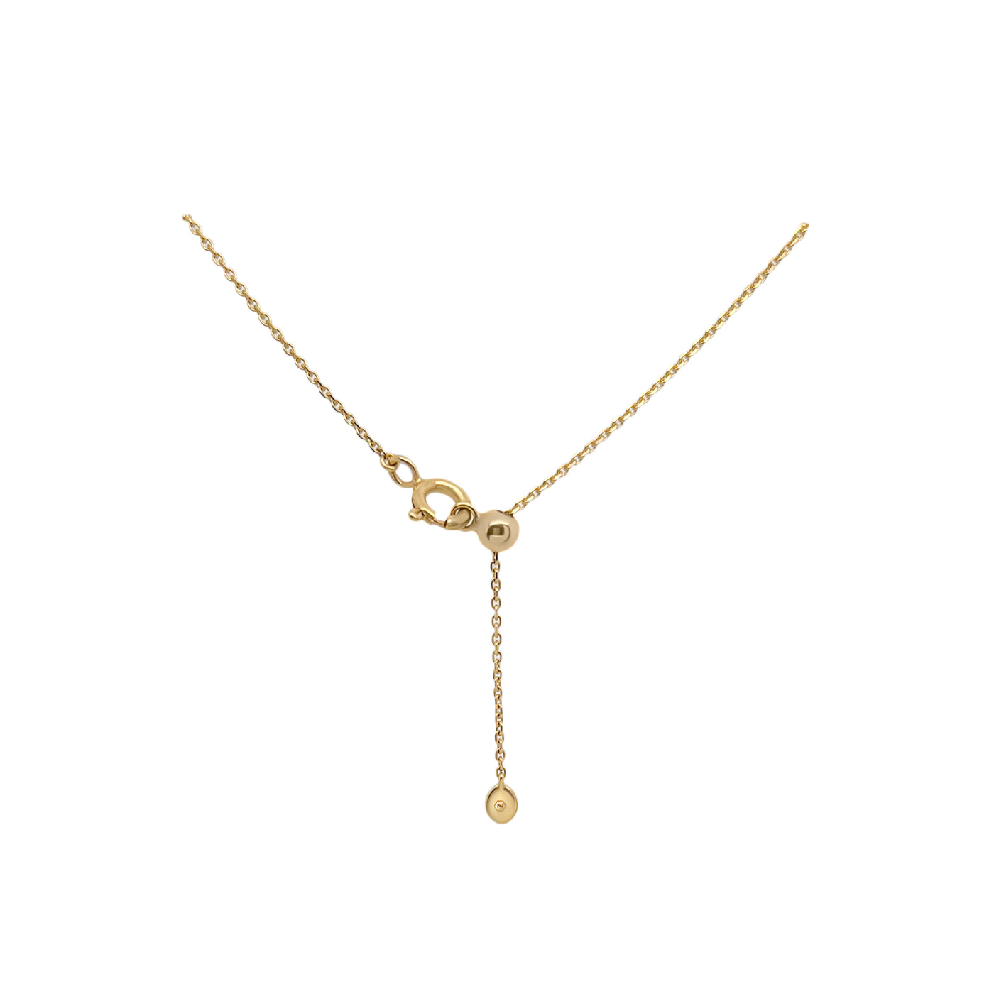 V Yellow gold Necklace Medium