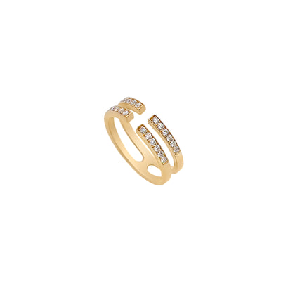 Diamond Open Bar Ring