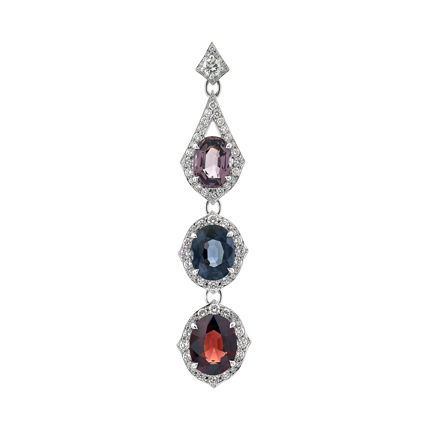 Spinel Pendant with White Diamond